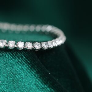 Lumi Tennis Yuvarlak Zirkon Taşlı Çelik Suyolu Bileklik – Ayarlanabilir Zarif Kadın Bileklik