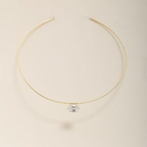 Seraphine Halo 925 Ayar Gümüş Üzeri Altın Kaplama Kadın Choker Kolye