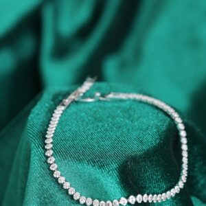 Stella Tennis Oval Zirkon Taşlı Çelik Suyolu Bileklik – Ayarlanabilir Zarif Kadın Bileklik