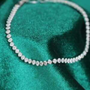 Stella Tennis Oval Zirkon Taşlı Çelik Suyolu Bileklik – Ayarlanabilir Zarif Kadın Bileklik