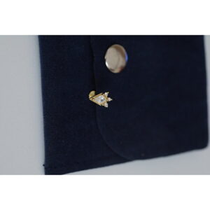 Monarch 925 Ayar Gümüş Taşlı Piercing – Minimal Tragus / Helix / Cartilage Küpe