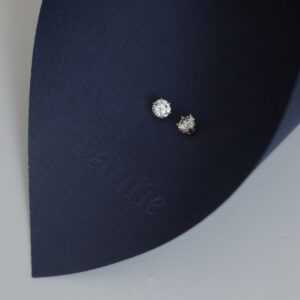 Luna Stud Yuvarlak Zirkon Taşlı Gold Renk Minimal Tektaş Küpe