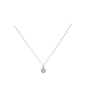 Lumière Pırlanta Görünümlü Gümüş Renkli Işıltılı Çelik Kolye